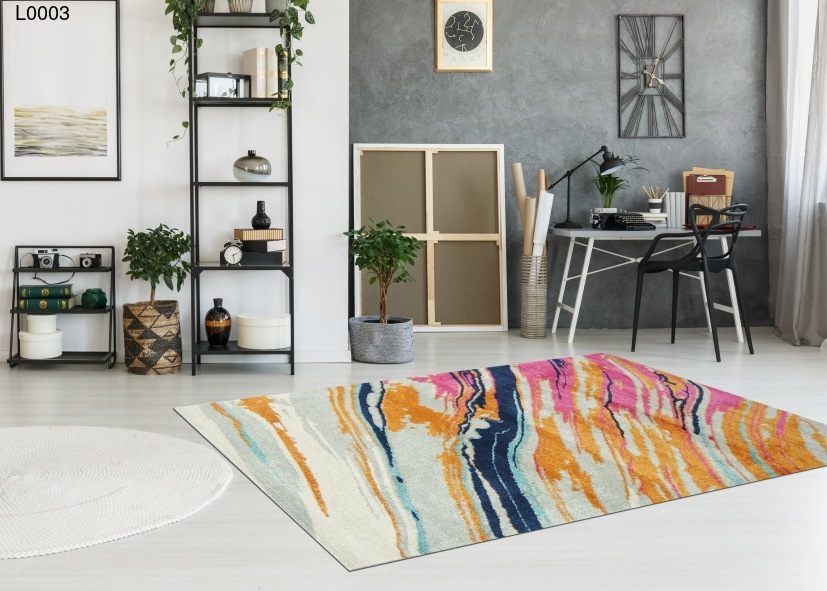 thảm trang trí phòng khách sợi ngắn Lily L0003